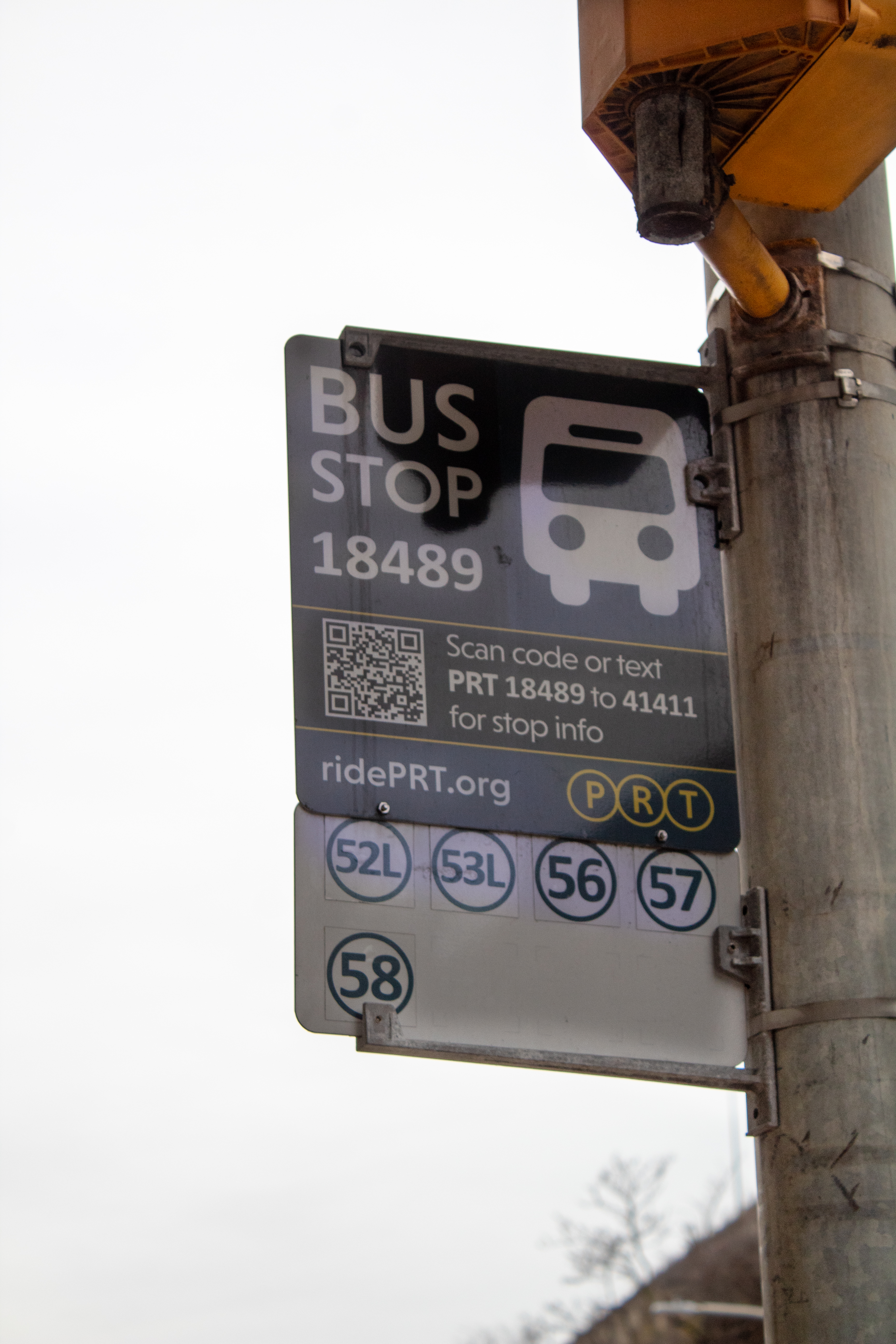 Bus stop sign
