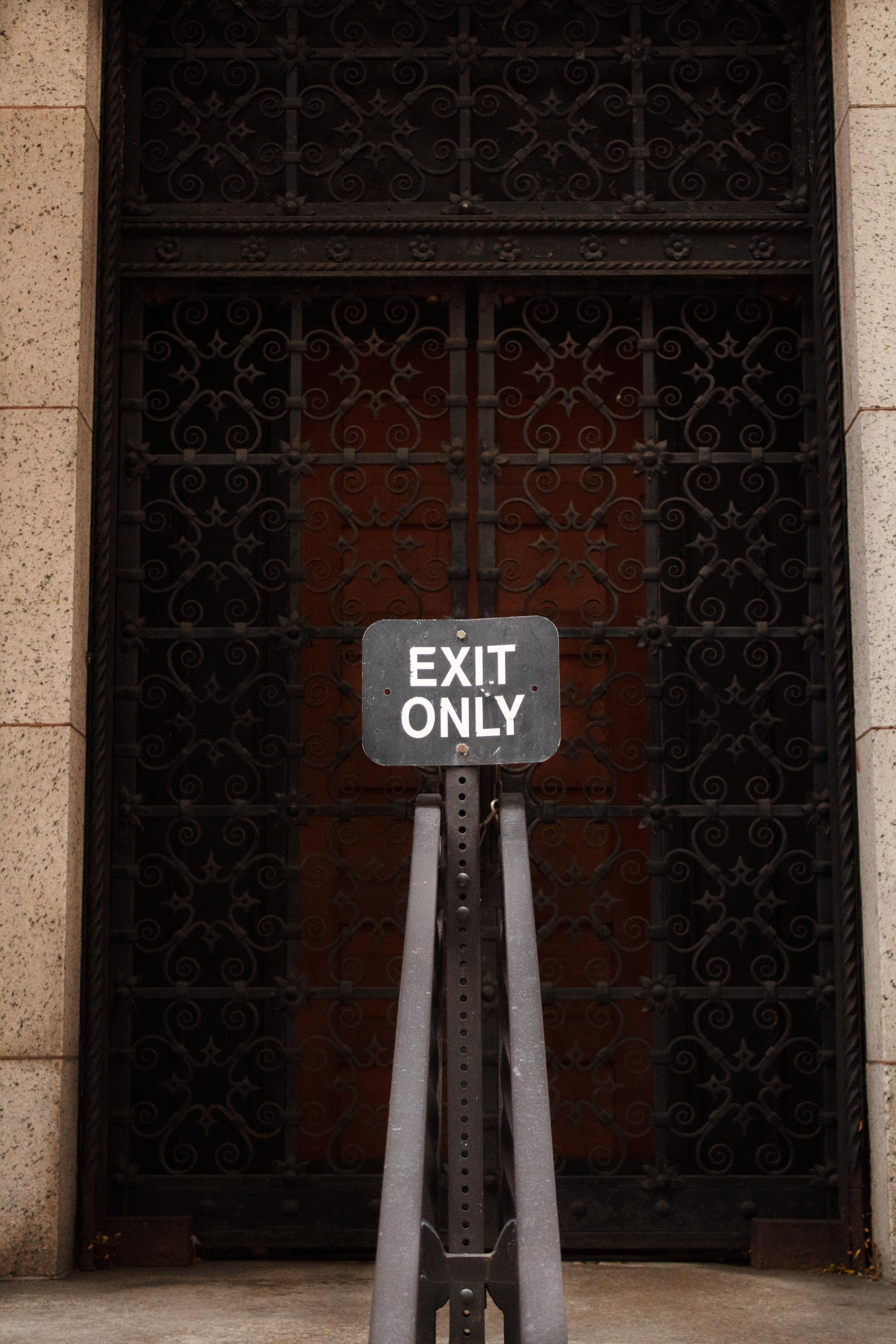 Exit only sign