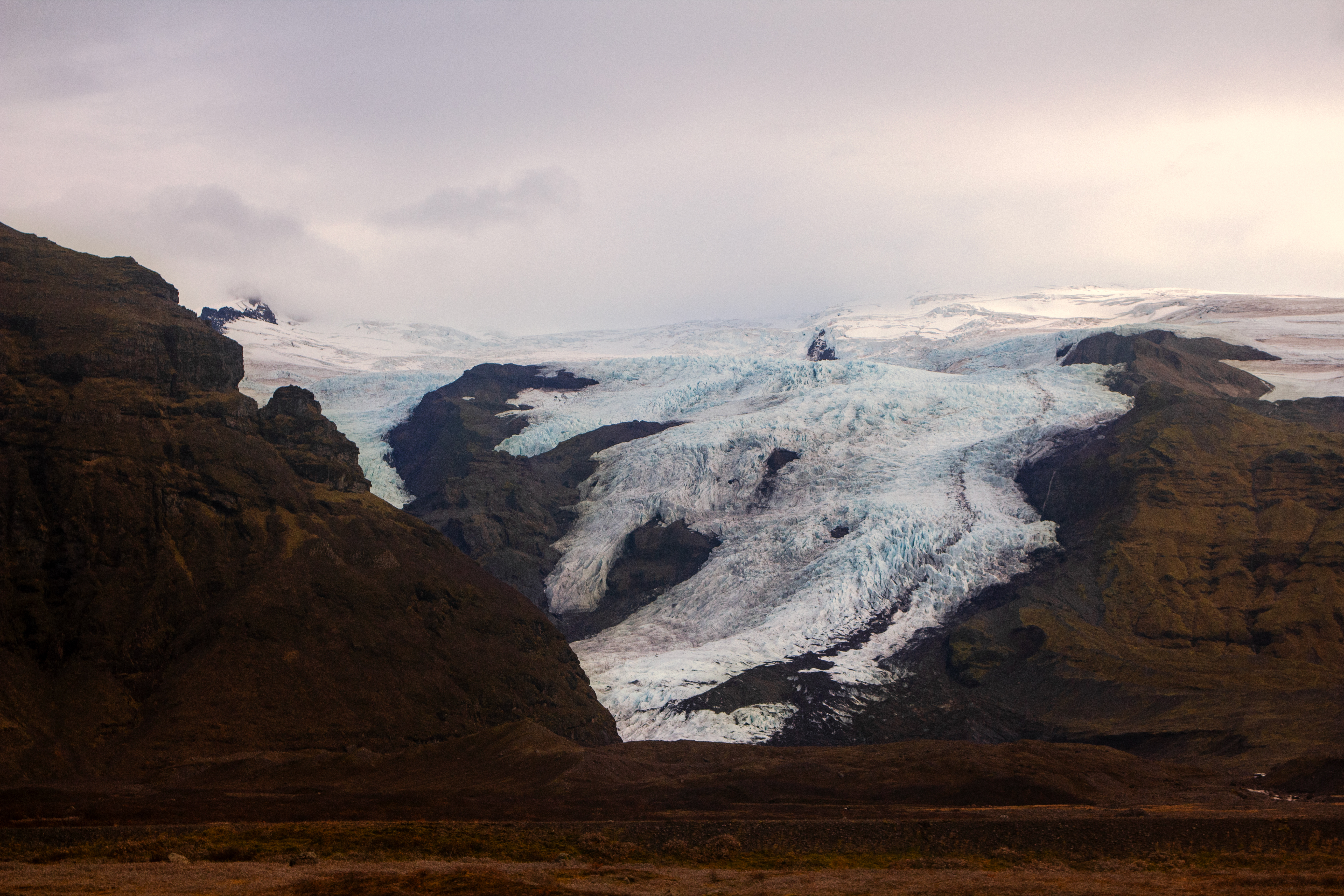 Glacier in mountains