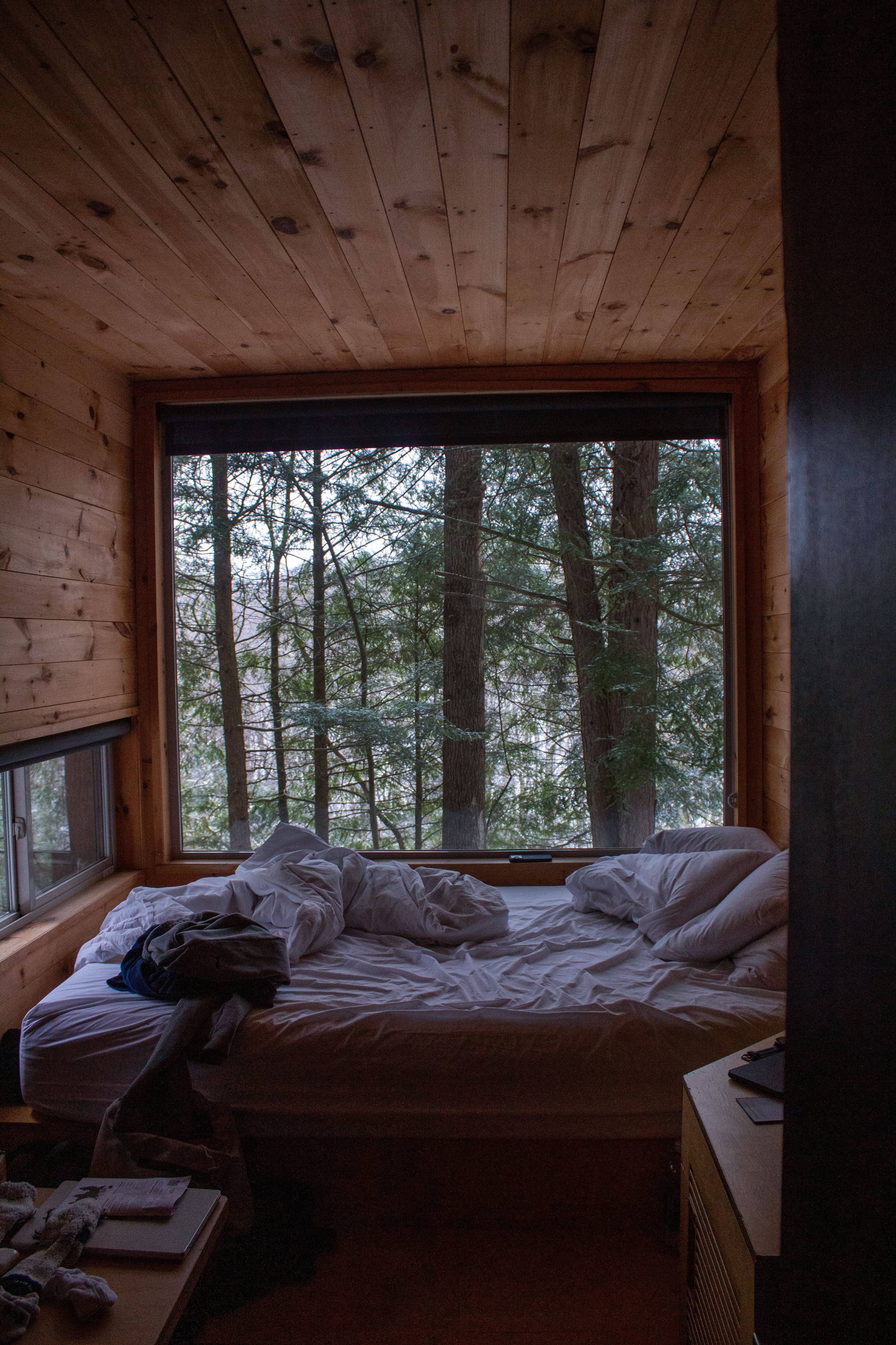 Cozy cabin bedroom